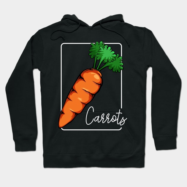 Carrots - Carrot Healthy Vegetable Food Vegan Hoodie by Lumio Gifts